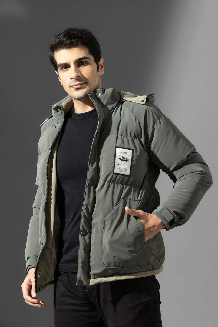 Green Men Full Sleeve Winter Heavy Jacket
