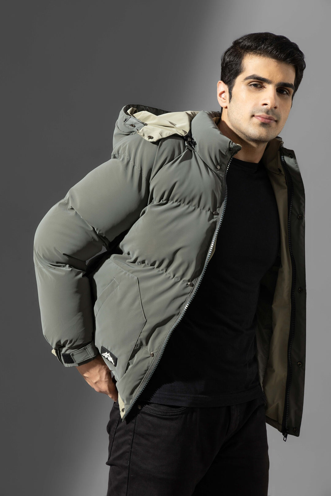 Green Men Full Sleeve Winter Heavy Jacket