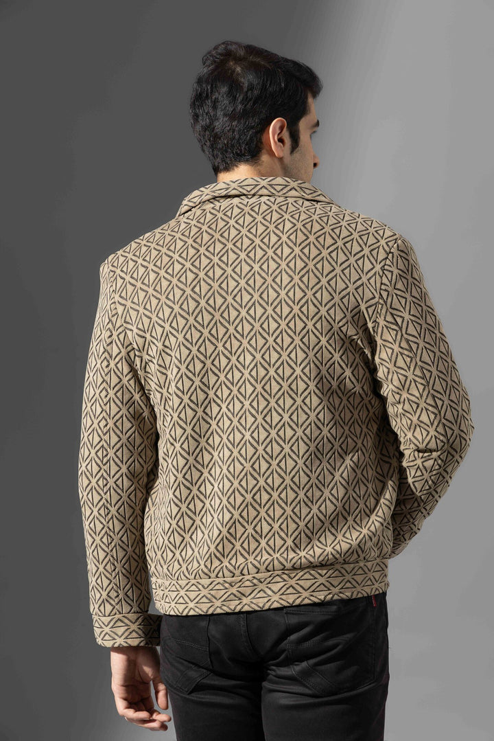 Brown Full Sleeve Men Heavy Winter Jacket