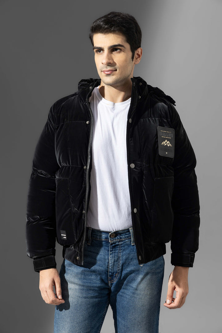 Black Full Sleeve Men Heavy Jacket