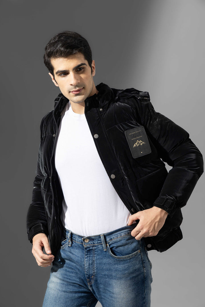 Black Full Sleeve Men Heavy Jacket