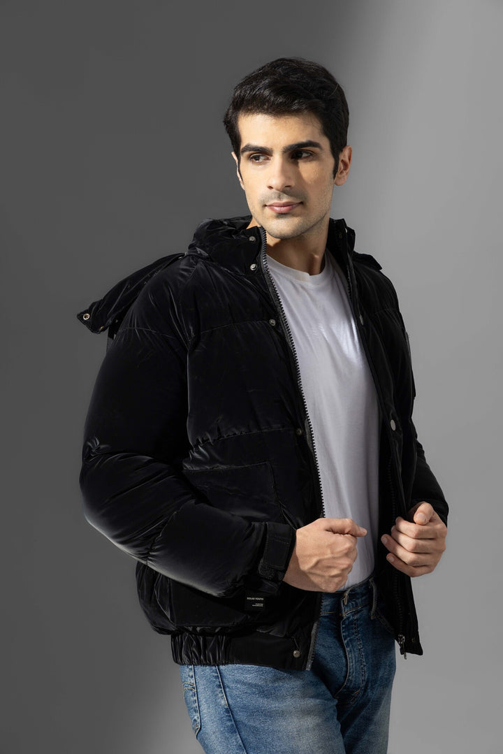 Black Full Sleeve Men Heavy Jacket