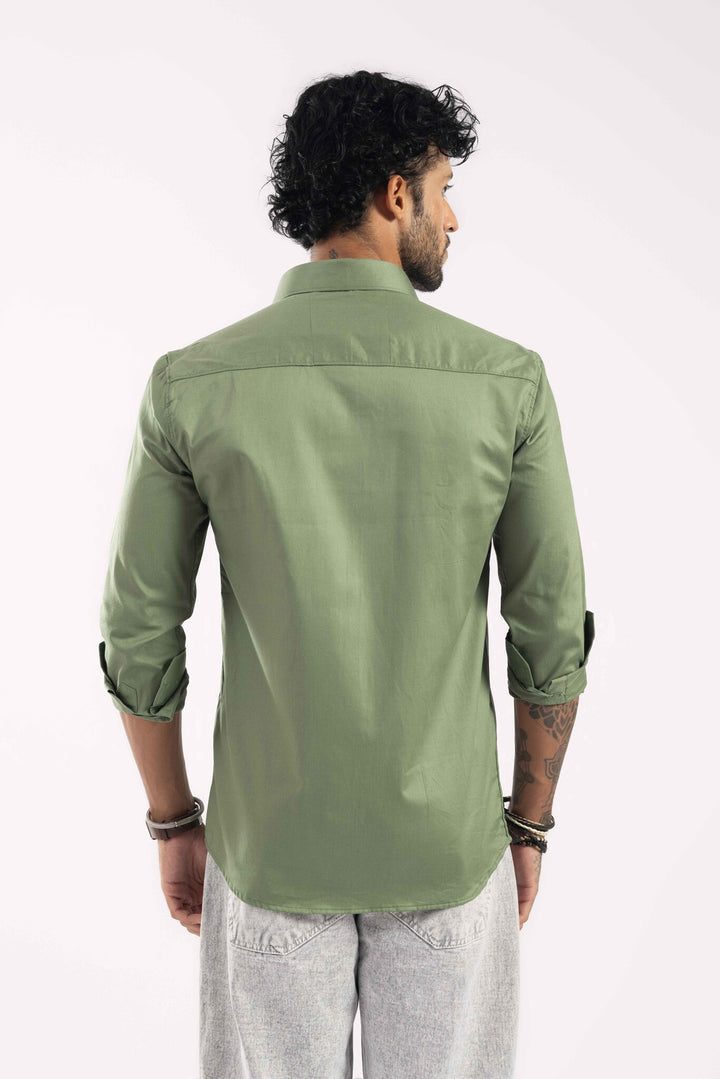 Green Full Sleeve Casual Shirt