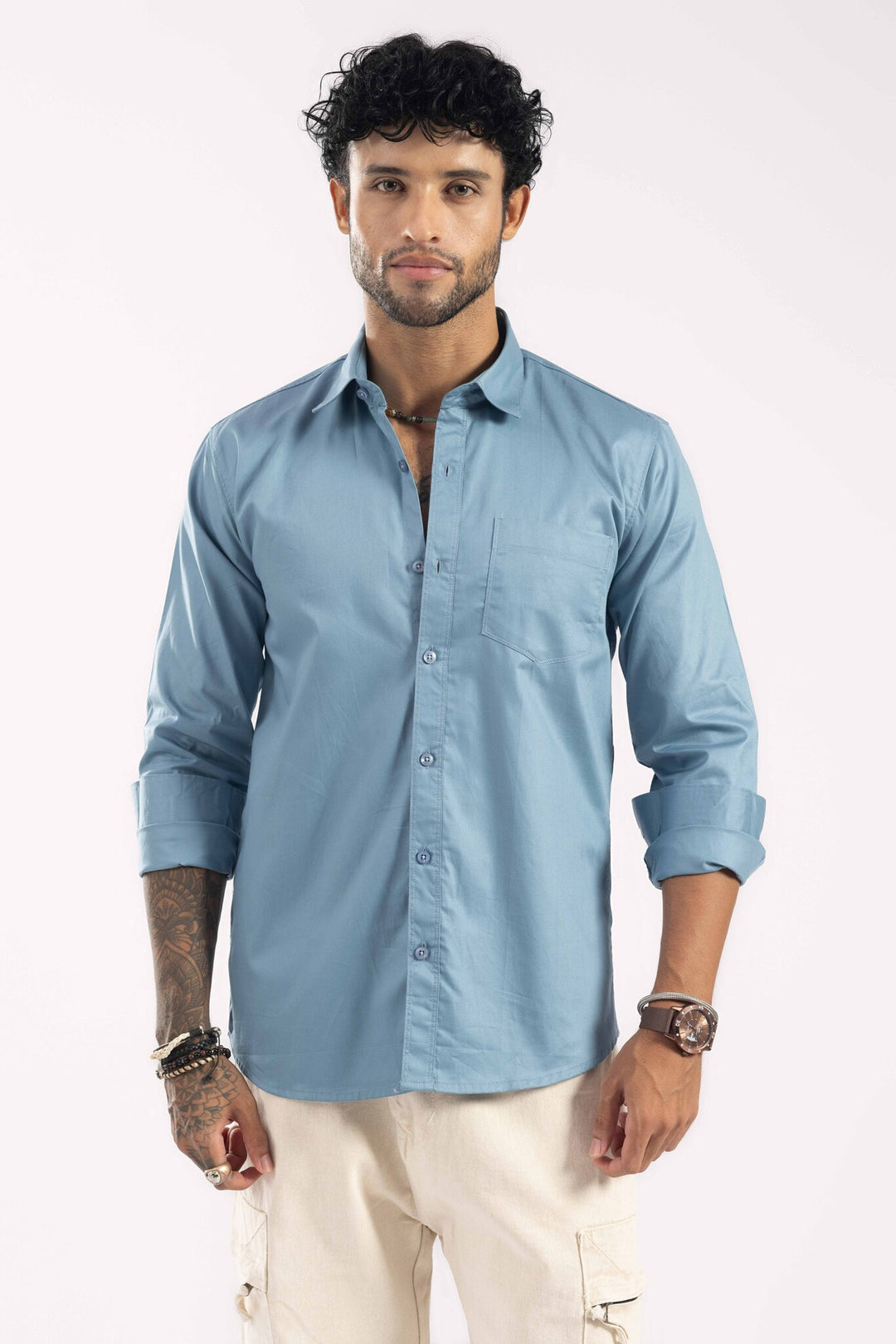 Men Blue Casual Shirt