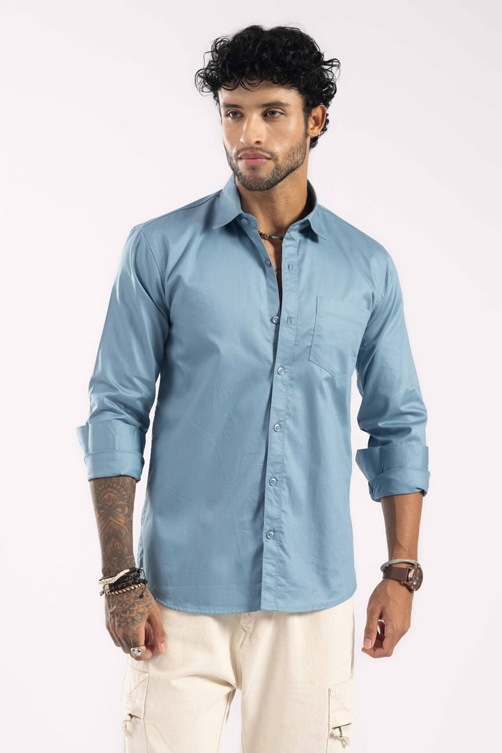 Men Blue Casual Shirt