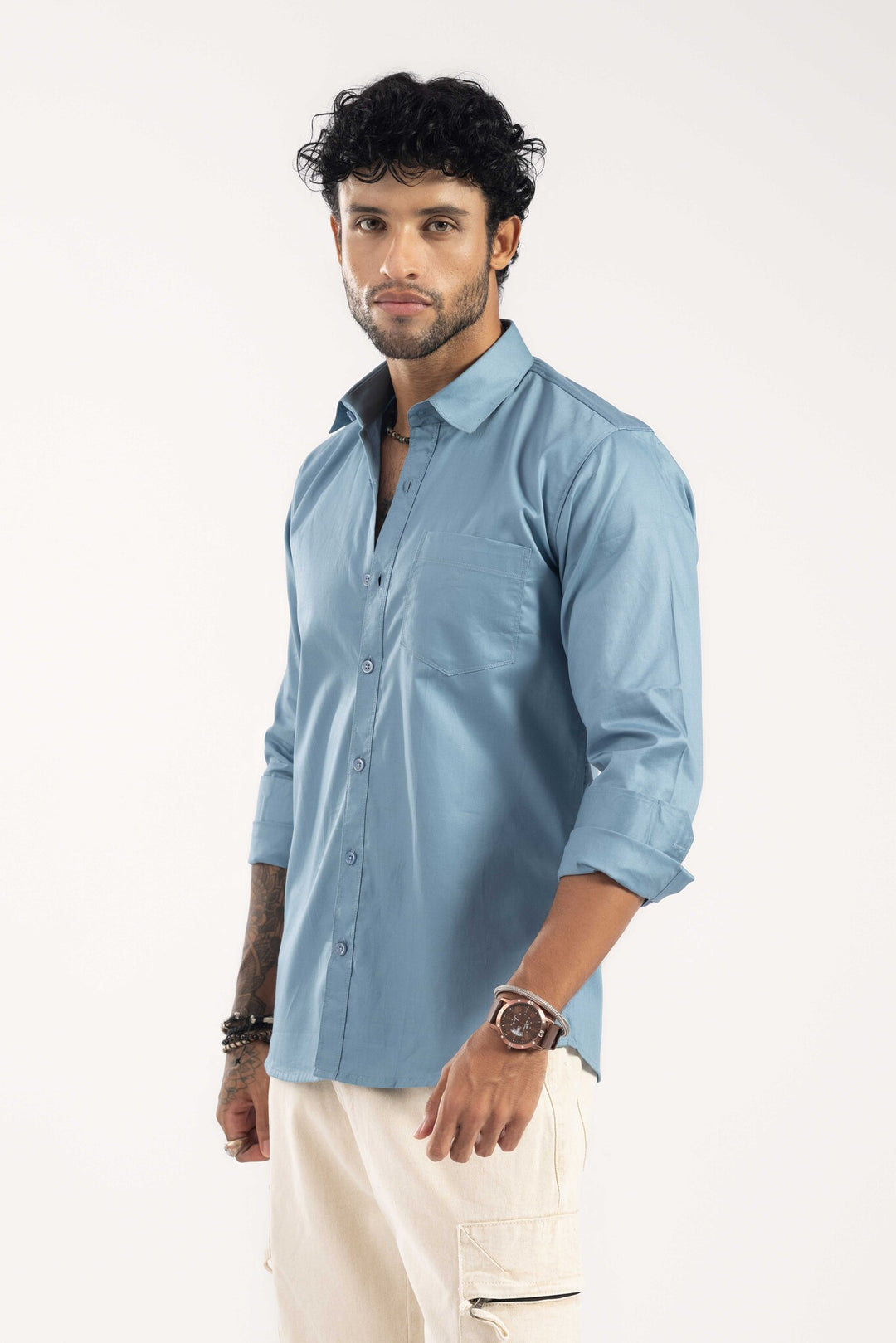 Men Blue Casual Shirt