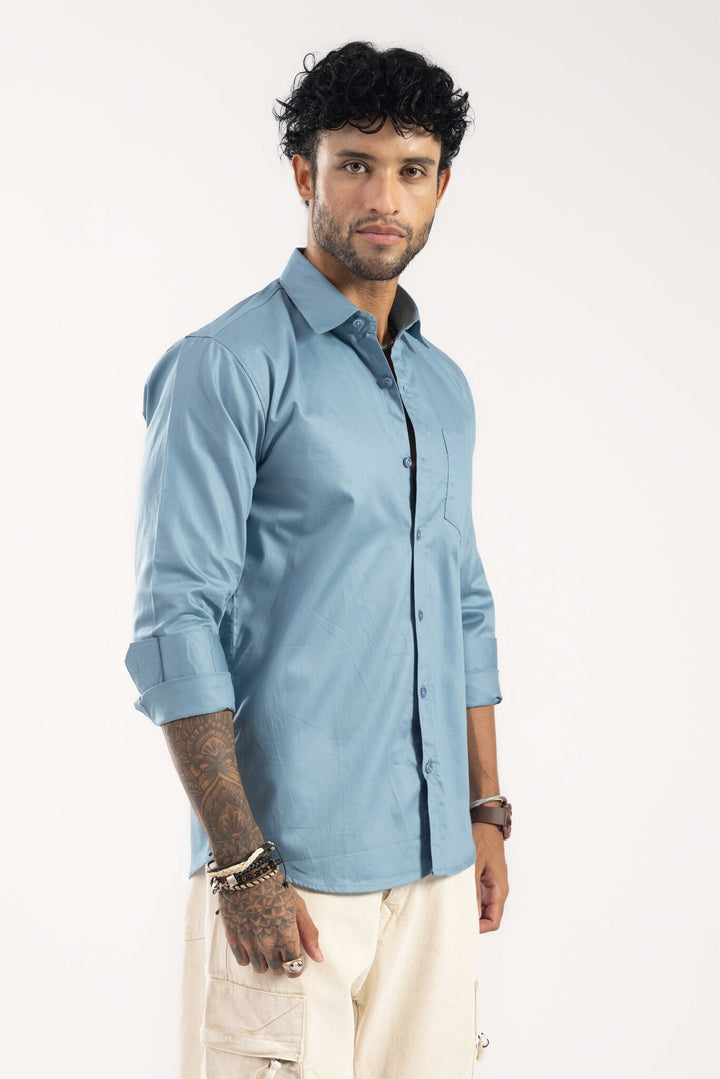 Men Blue Casual Shirt