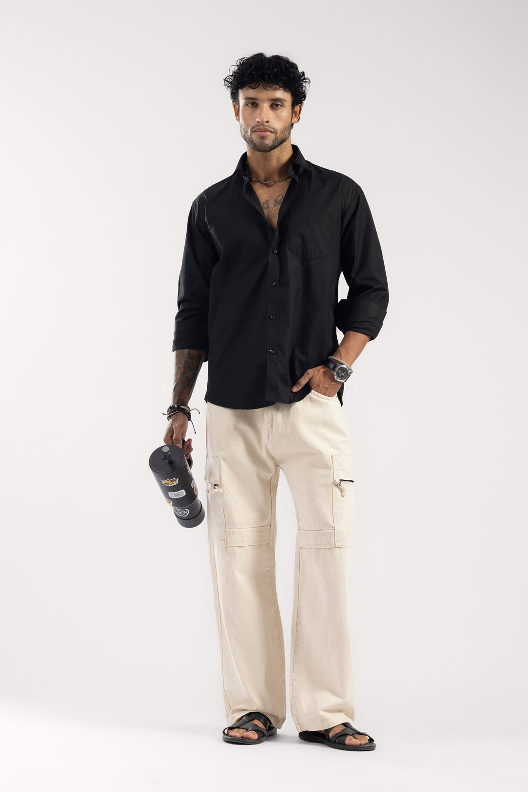 Black Full Sleeve Casual Shirt