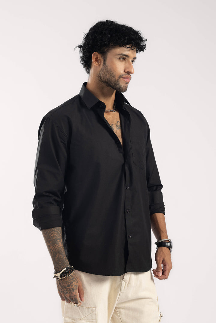 Black Full Sleeve Casual Shirt