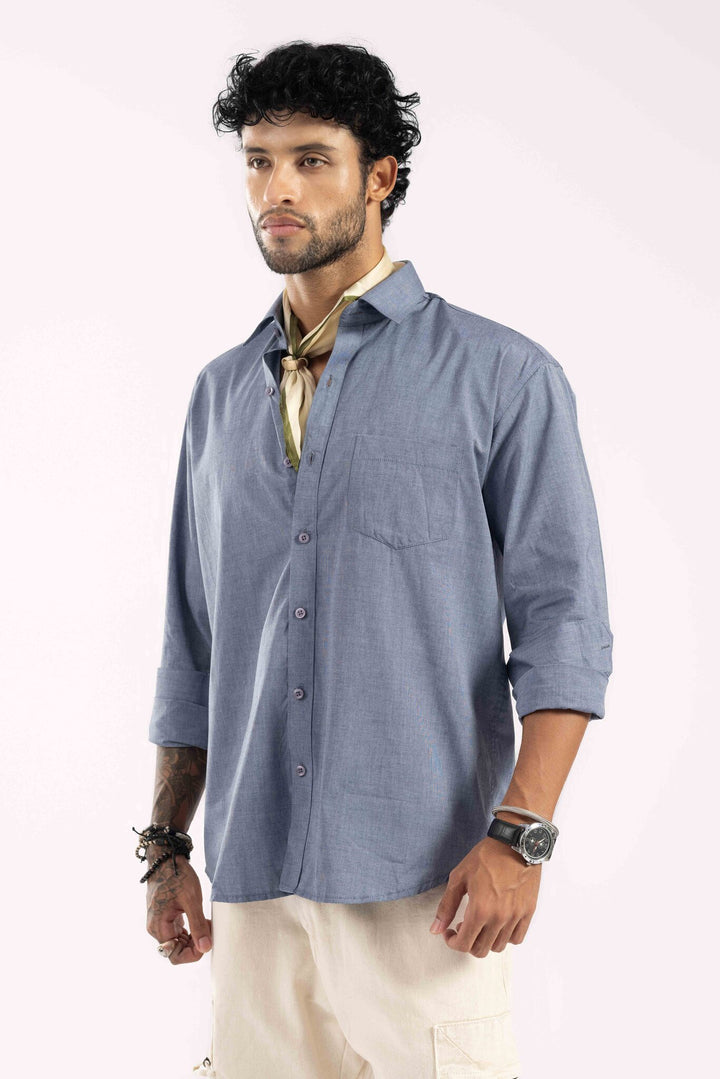 Steel Grey Full Sleeve Casual Shirt