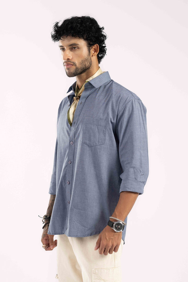 Steel Grey Full Sleeve Casual Shirt