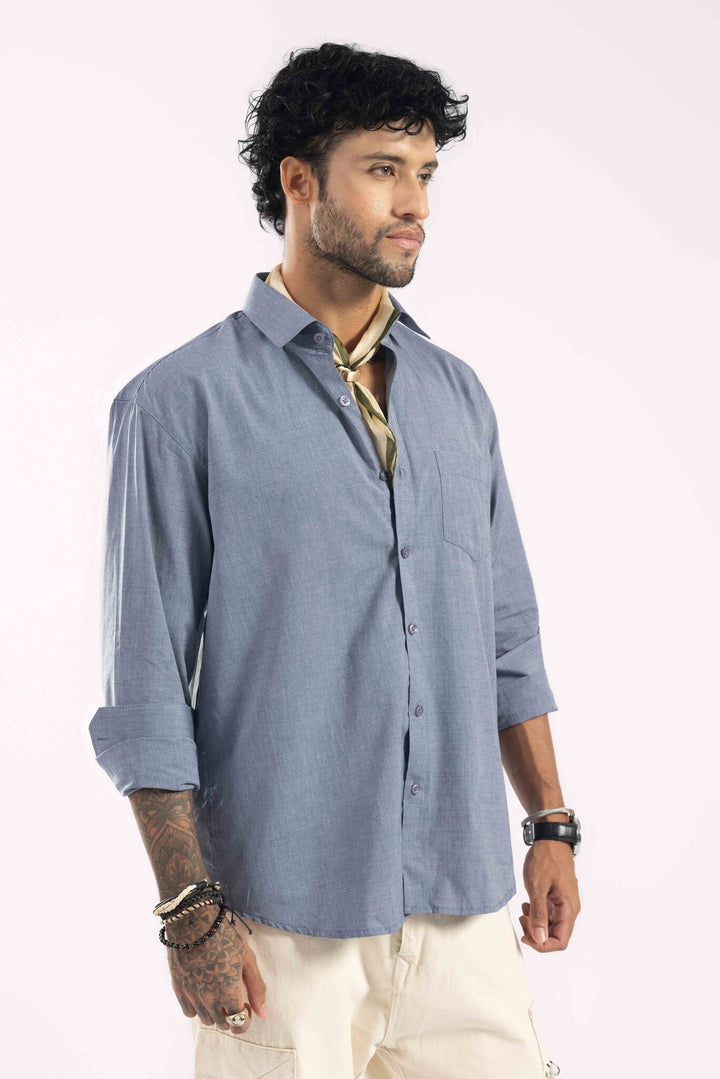 Steel Grey Full Sleeve Casual Shirt