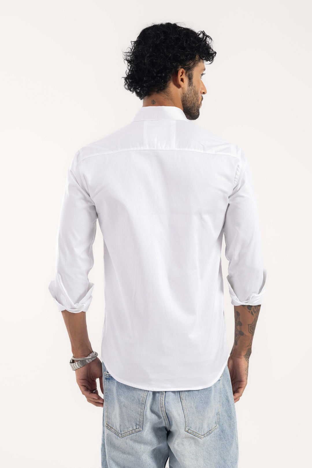 White Full Sleeve Casual Shirt