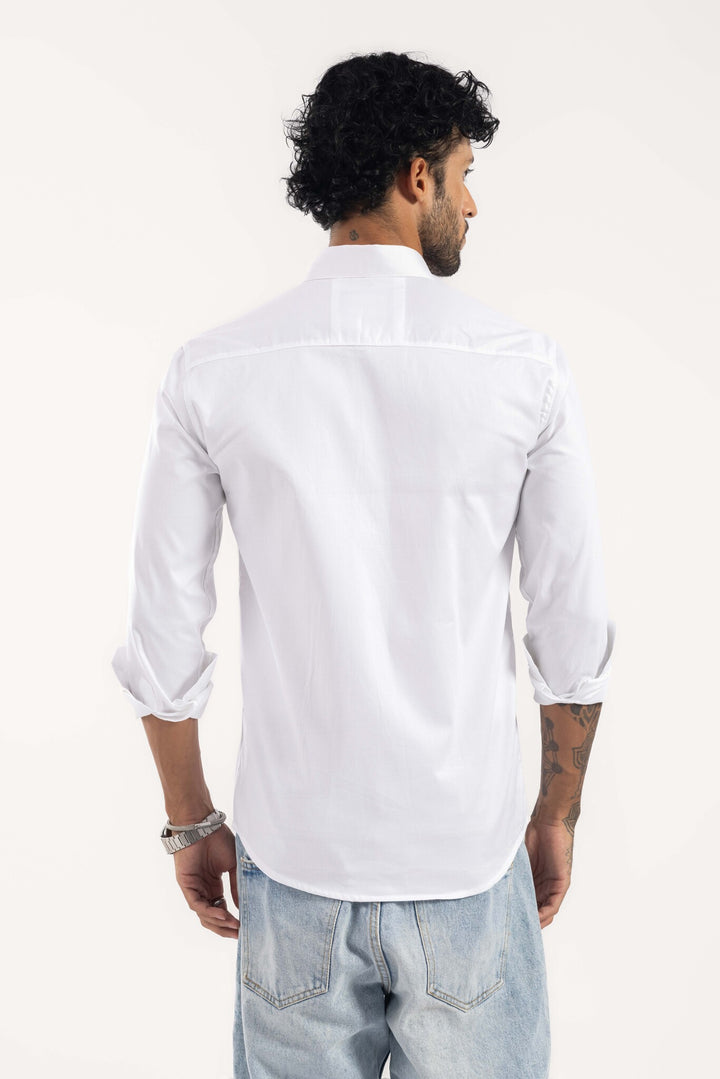 White Full Sleeve Casual Shirt