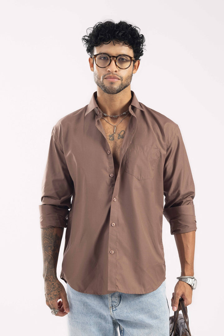 Brown Full Sleeve Casual Shirt