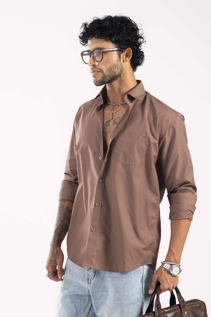 Brown Full Sleeve Casual Shirt