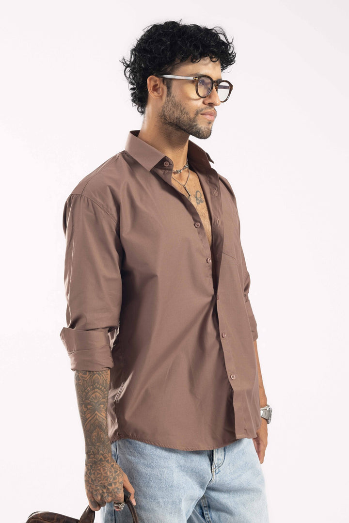 Brown Full Sleeve Casual Shirt