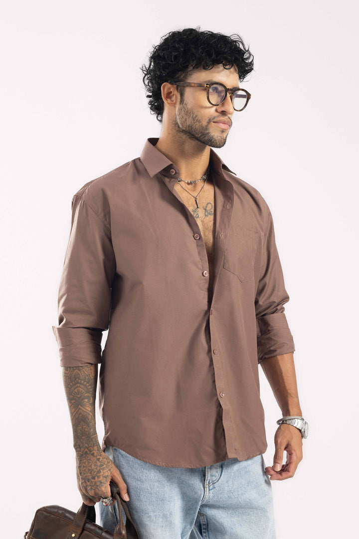 Brown Full Sleeve Casual Shirt