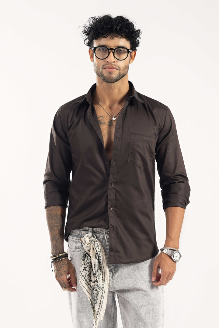 Chocolate Full Sleeve Casual Shirt