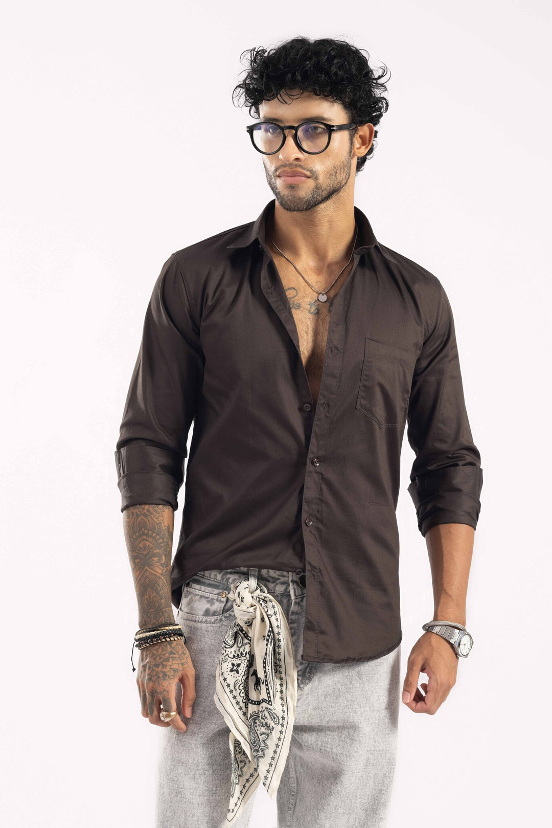 Chocolate Full Sleeve Casual Shirt