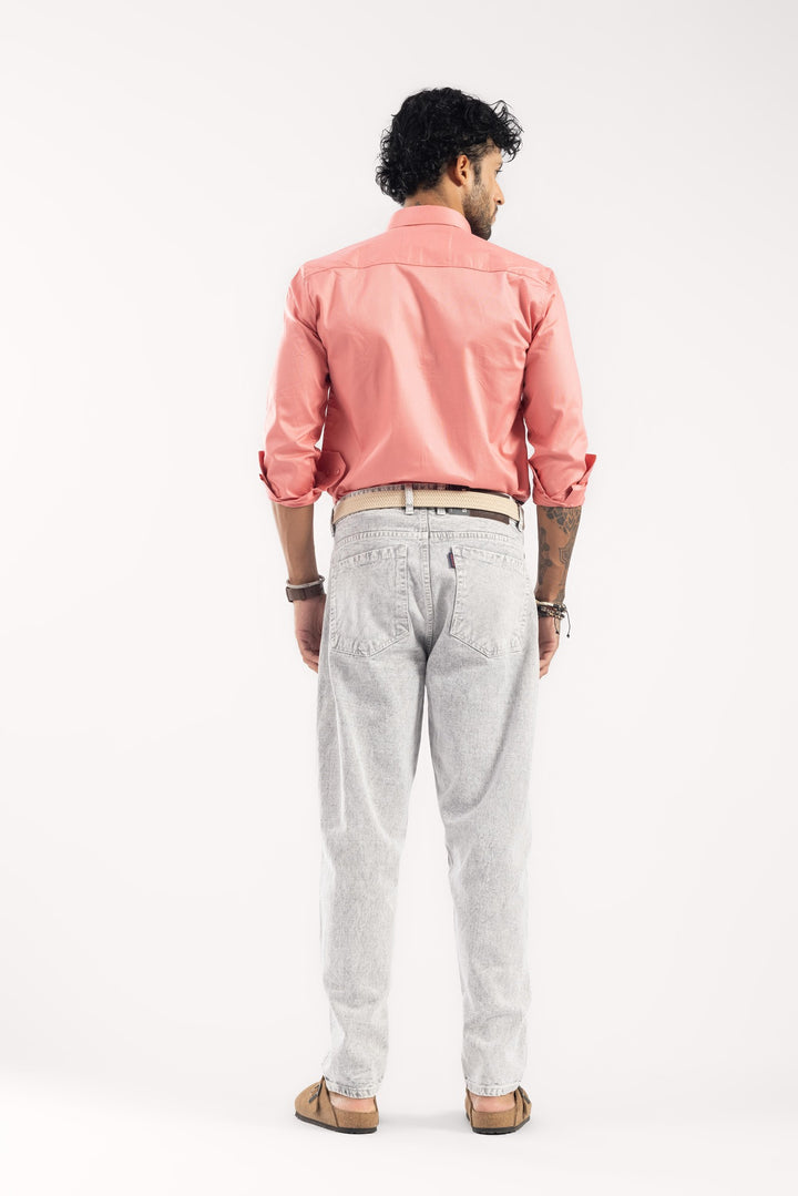 Peach Full Sleeve Casual Shirt
