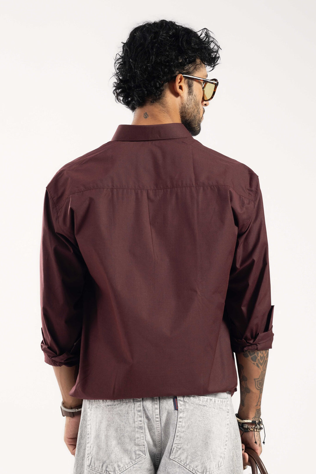 Cotton Brown Casual Shirt