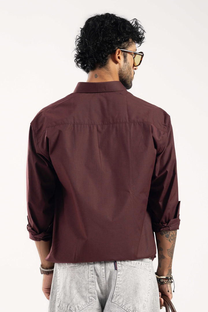 Cotton Brown Casual Shirt