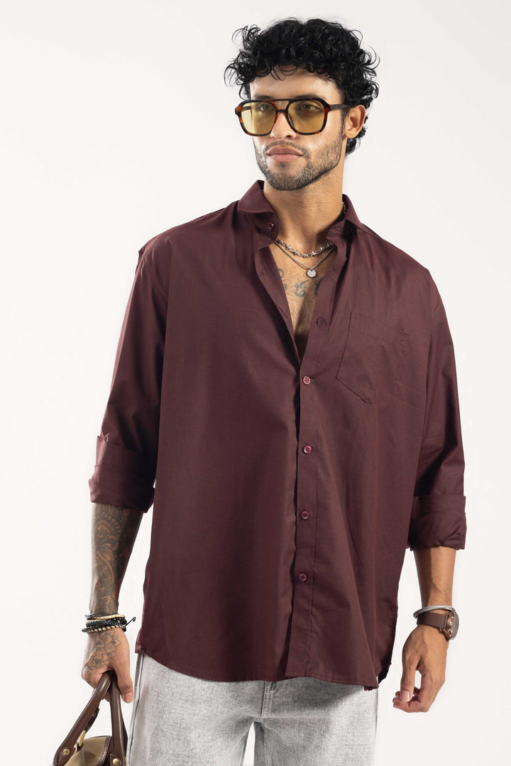 Cotton Brown Casual Shirt