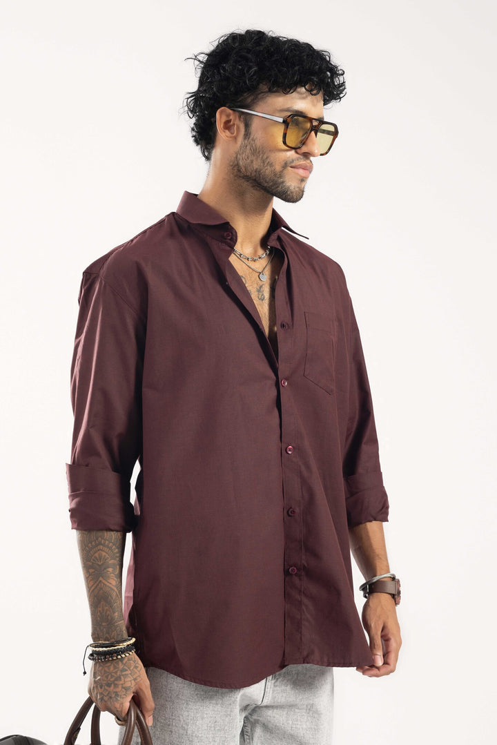 Cotton Brown Casual Shirt