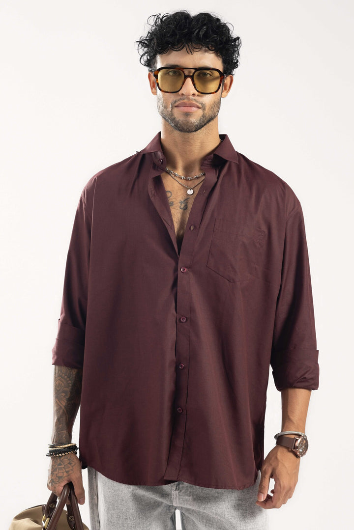 Cotton Brown Casual Shirt