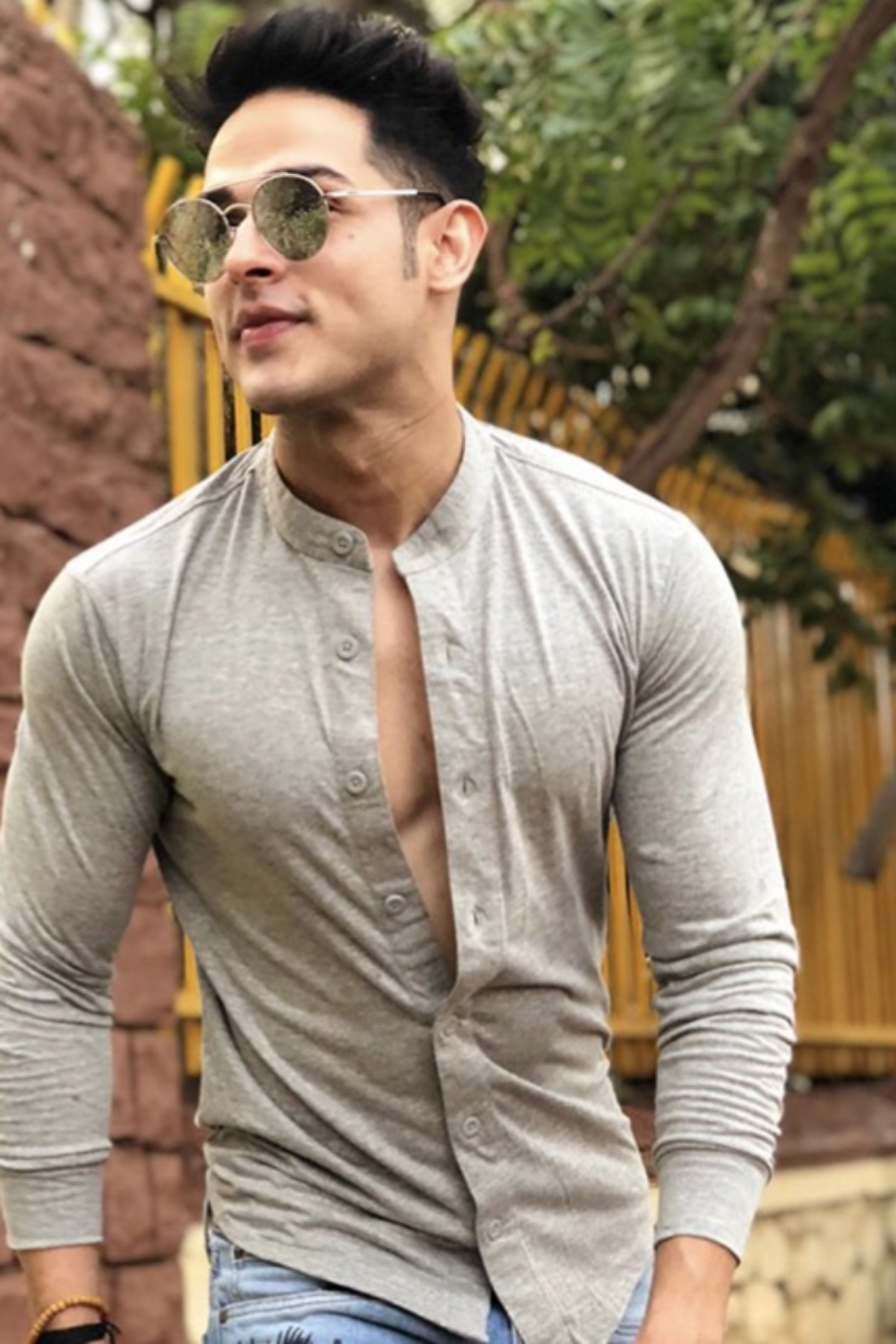Grey Melange Knitted Shirt
