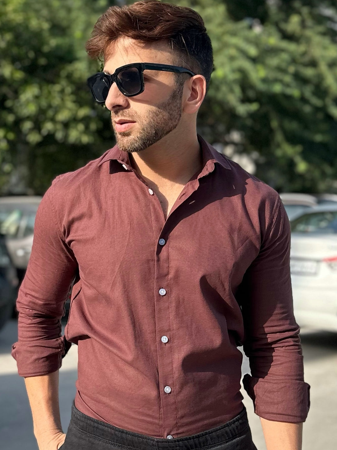 Brown Linen Shirt