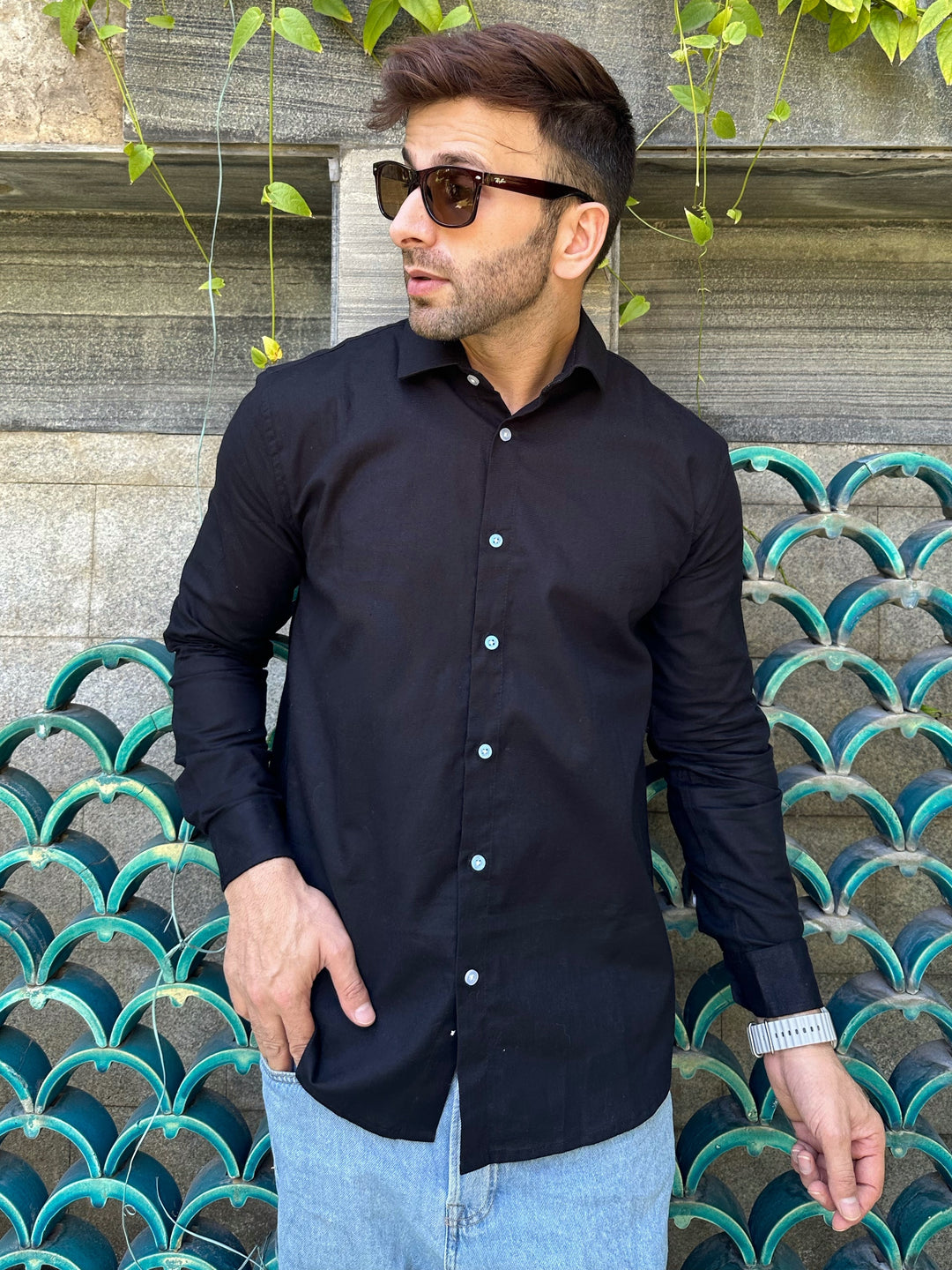 Black Linen Shirt