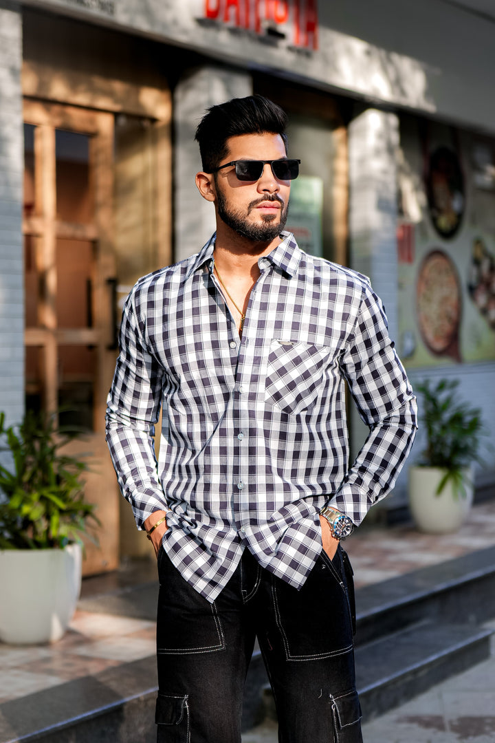 Black & Grey Classic Check Shirt