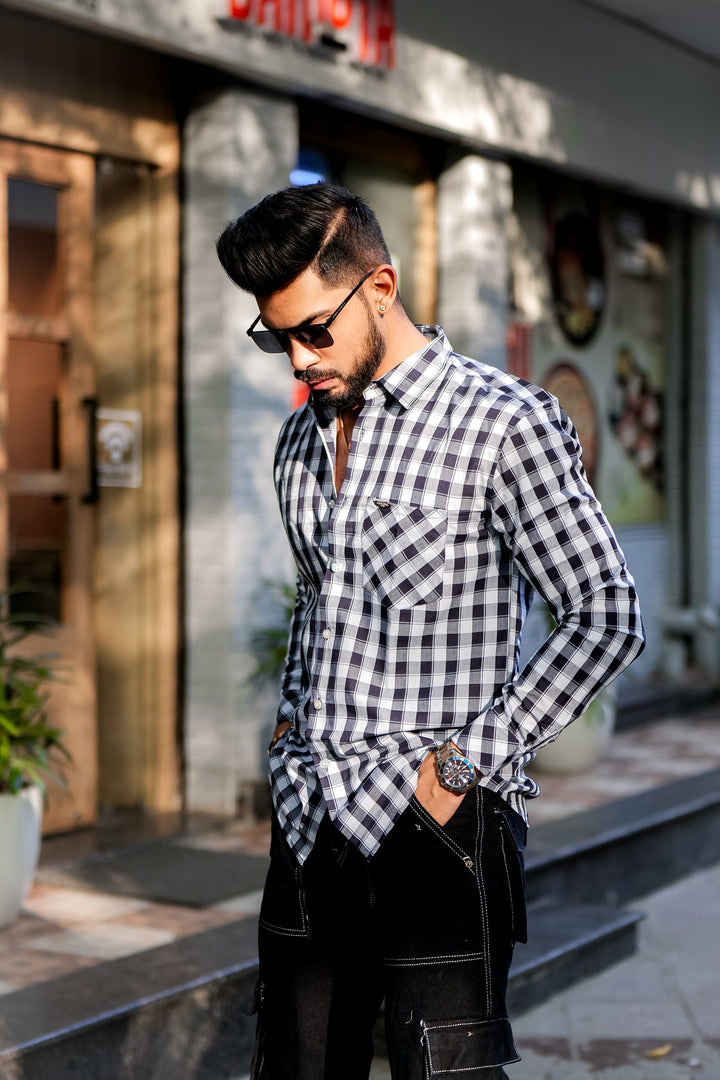Black & Grey Classic Check Shirt