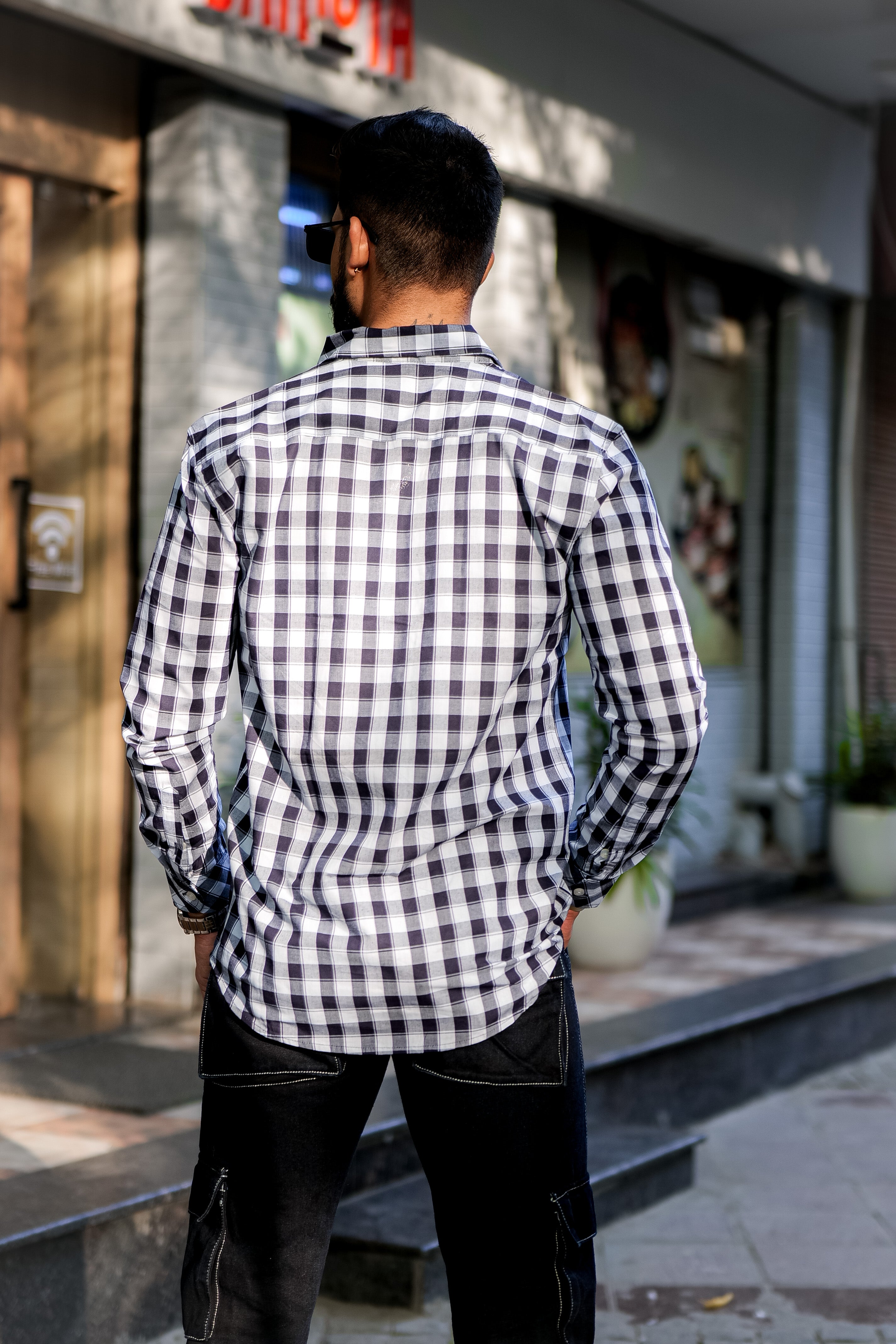 Black & Grey Classic Check Shirt