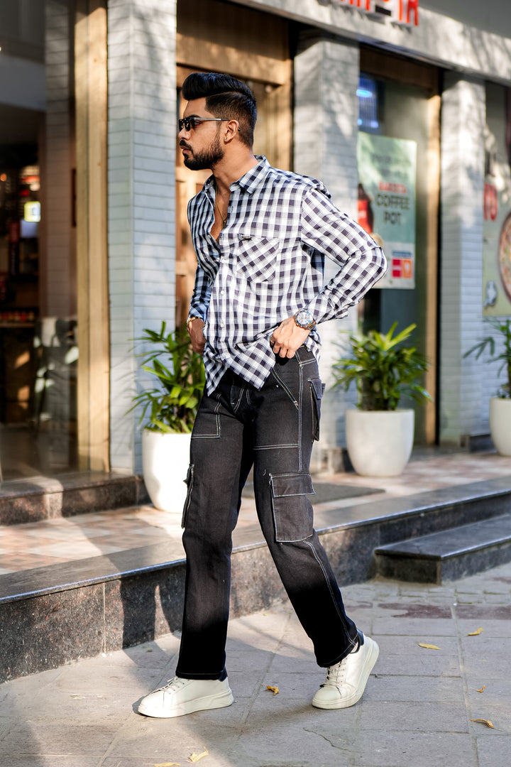 Black & Grey Classic Check Shirt