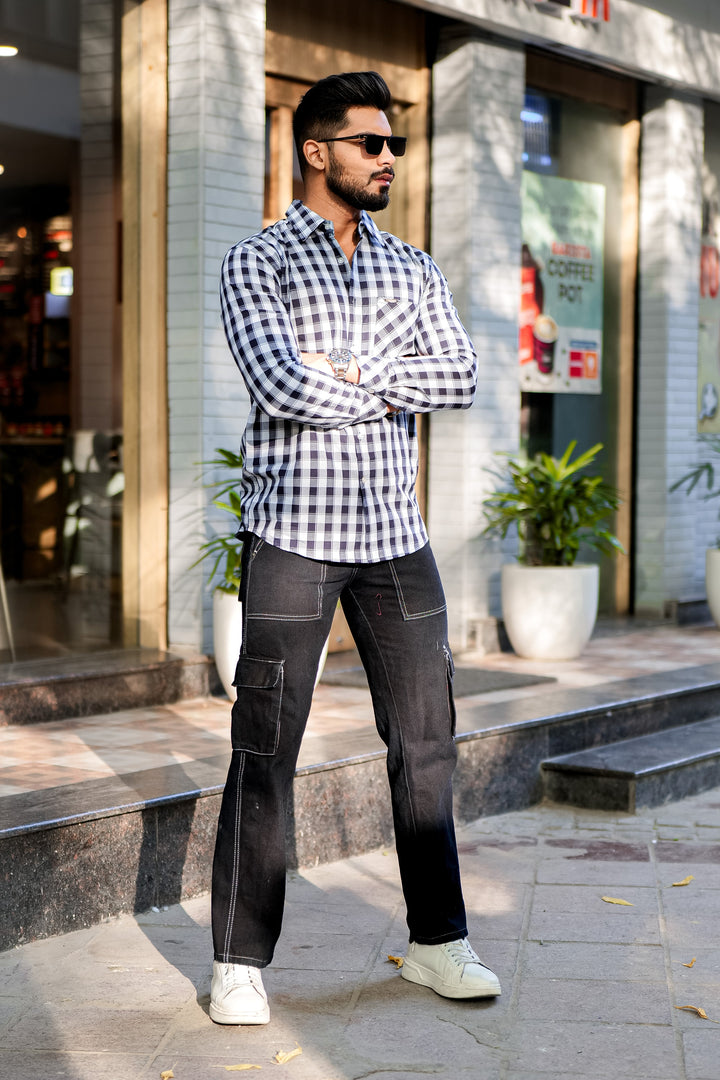 Black & Grey Classic Check Shirt