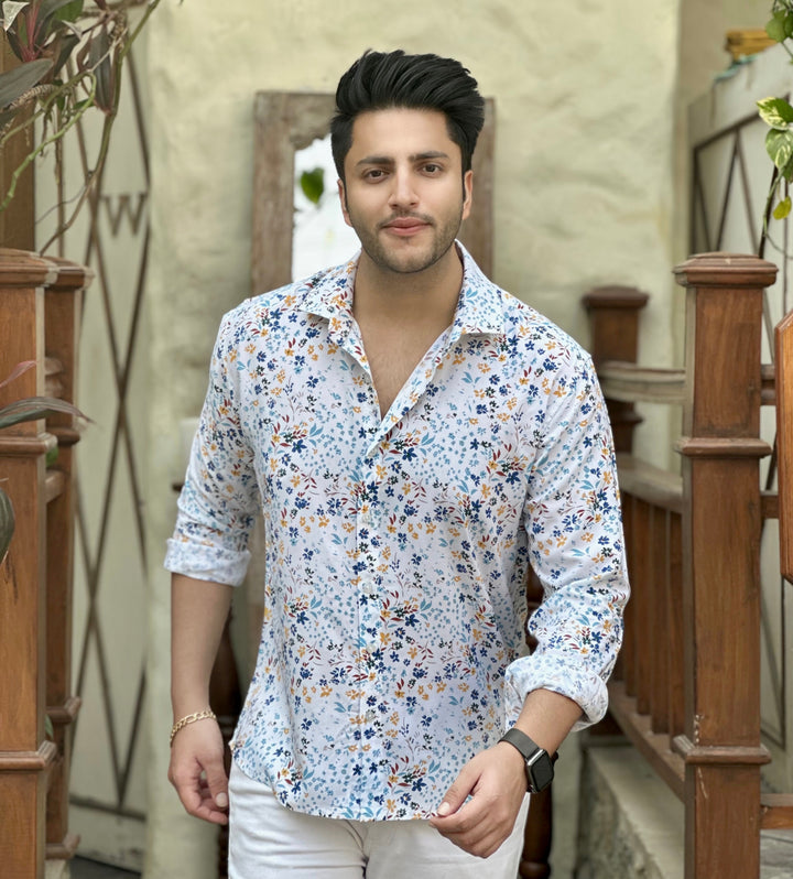 White Floral  Shirt
