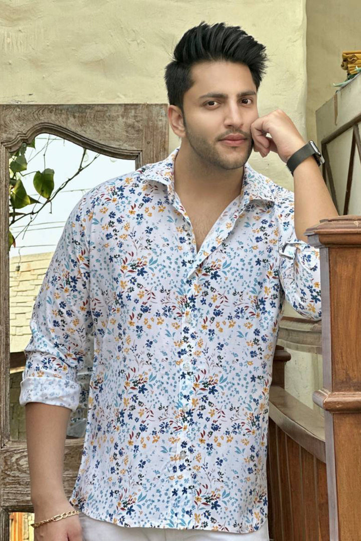 White Floral  Shirt