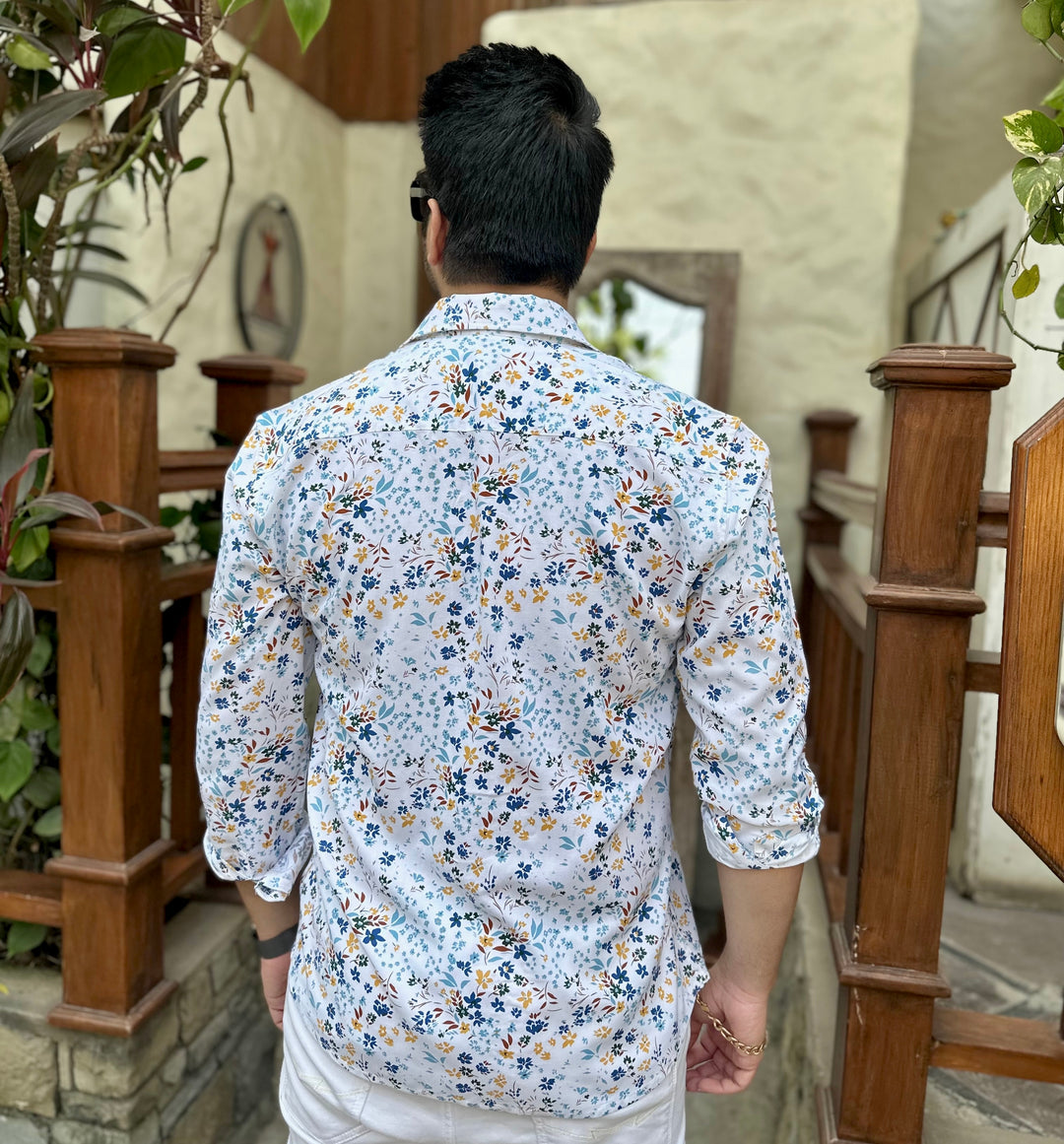 White Floral  Shirt