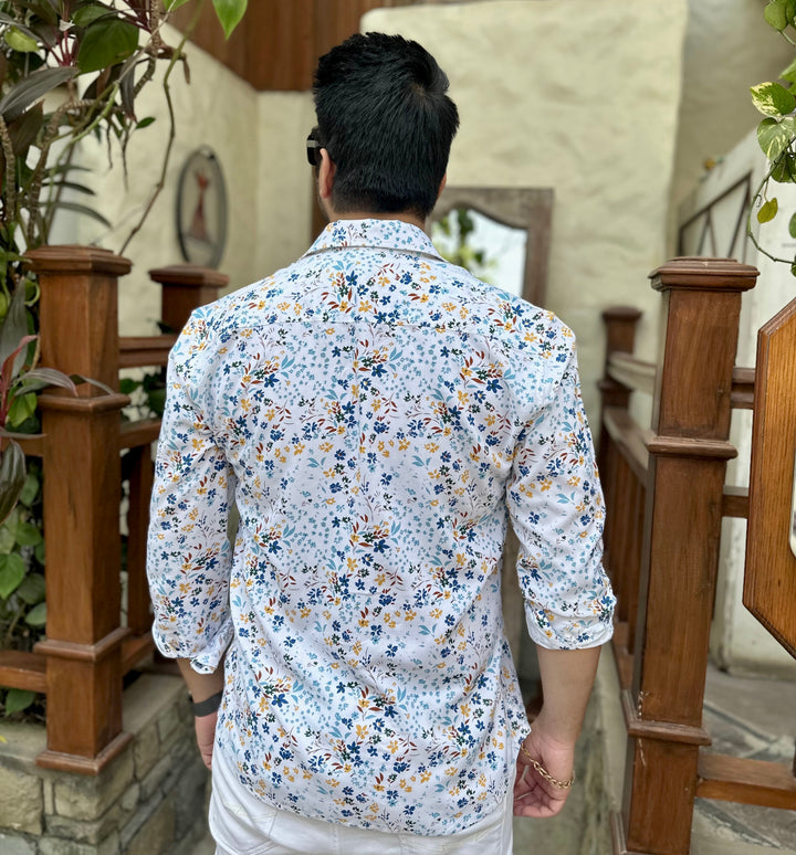 White Floral  Shirt