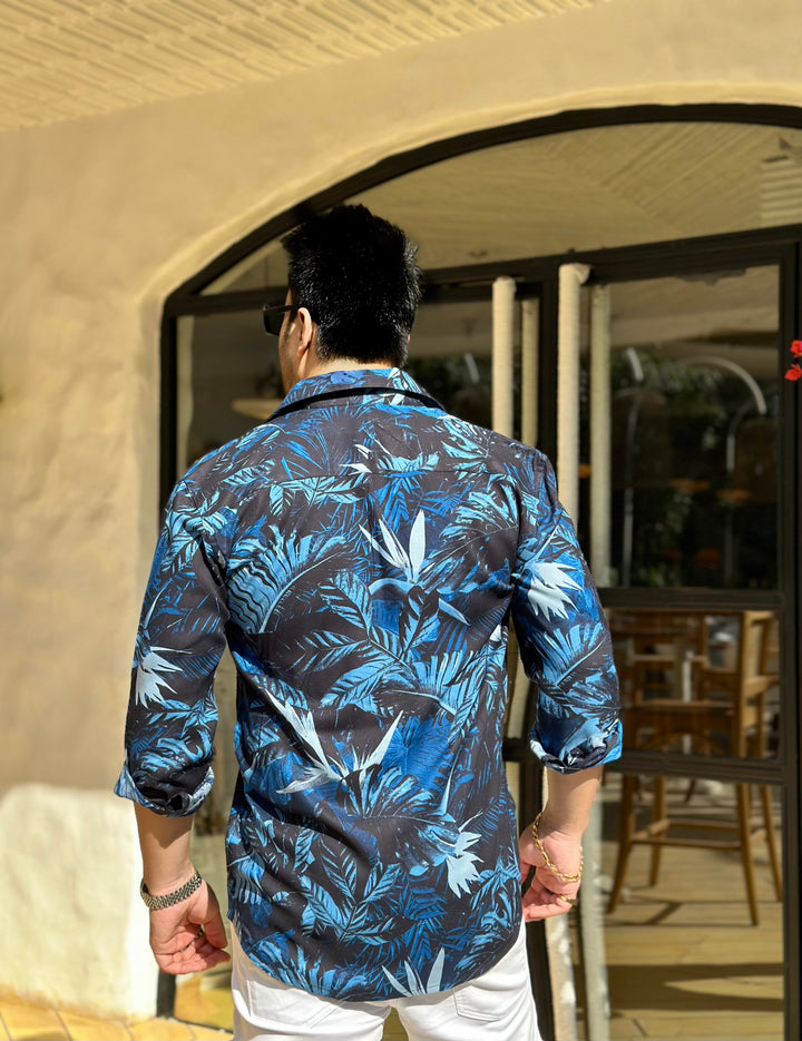 Blue Breezy Floral Casual Shirt
