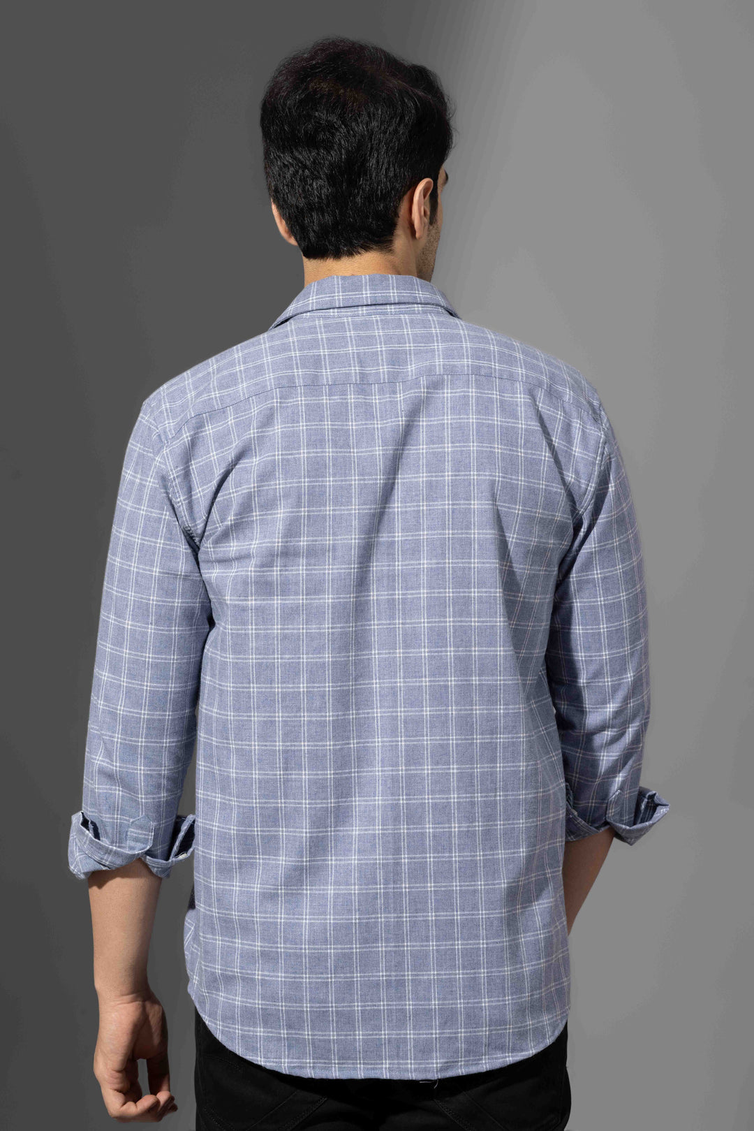 Blue Check Double Pocket Shirt