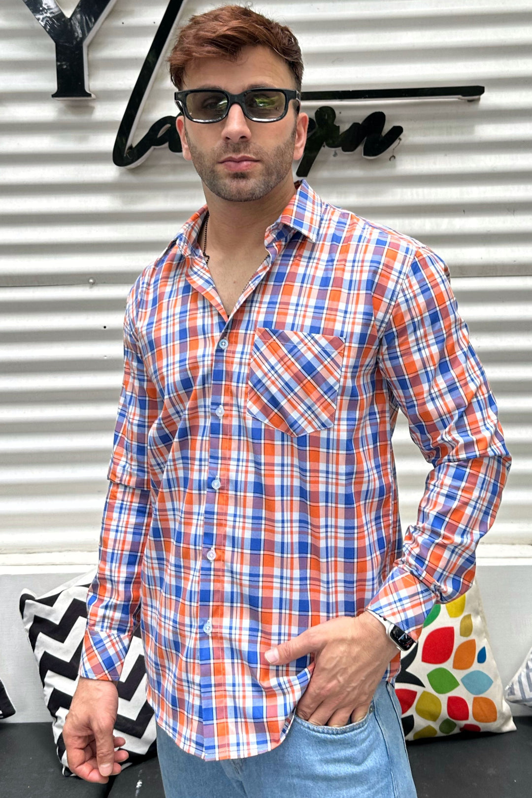 Multi Color Classic Check Casual Shirt