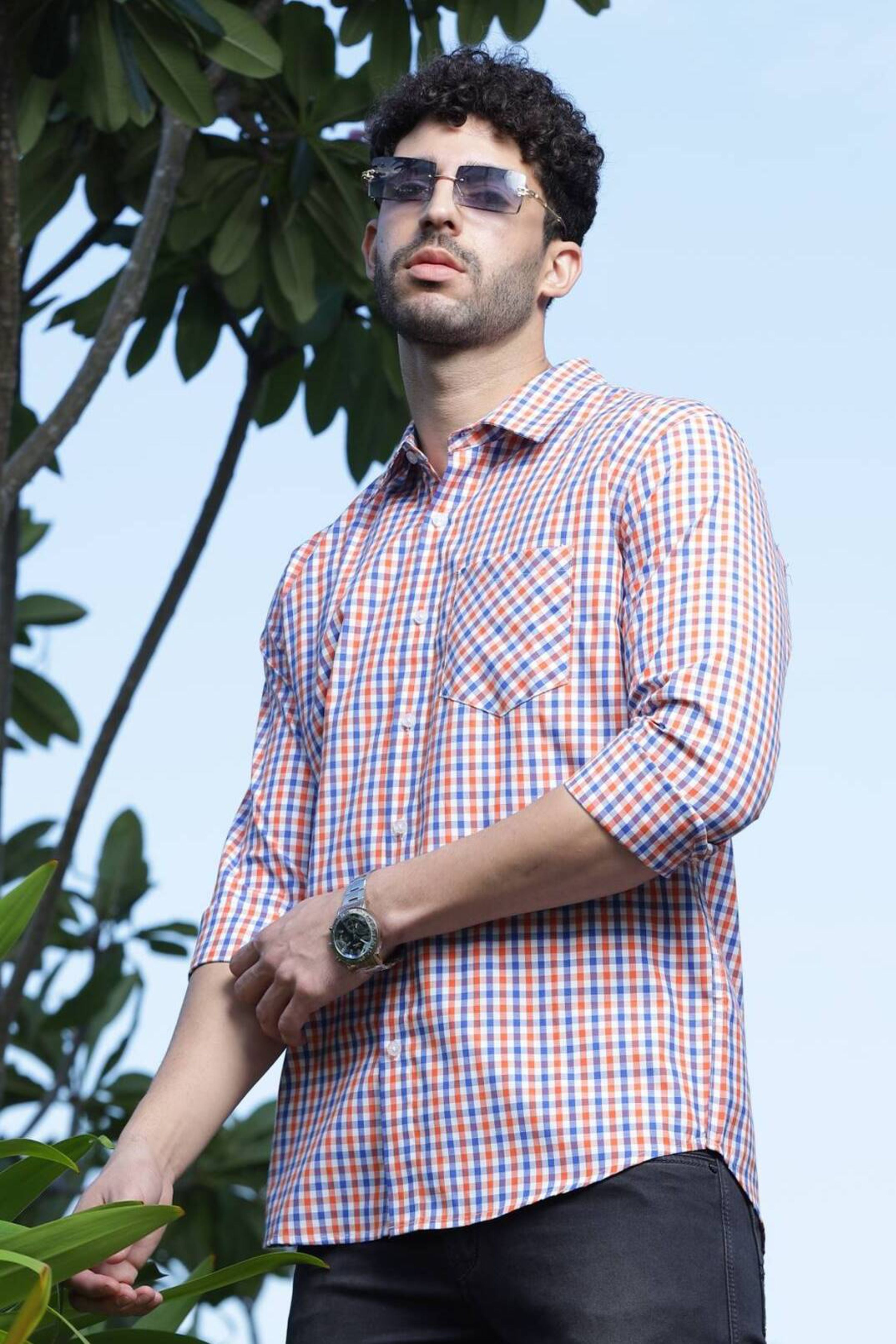Orange Stripe Shirt
