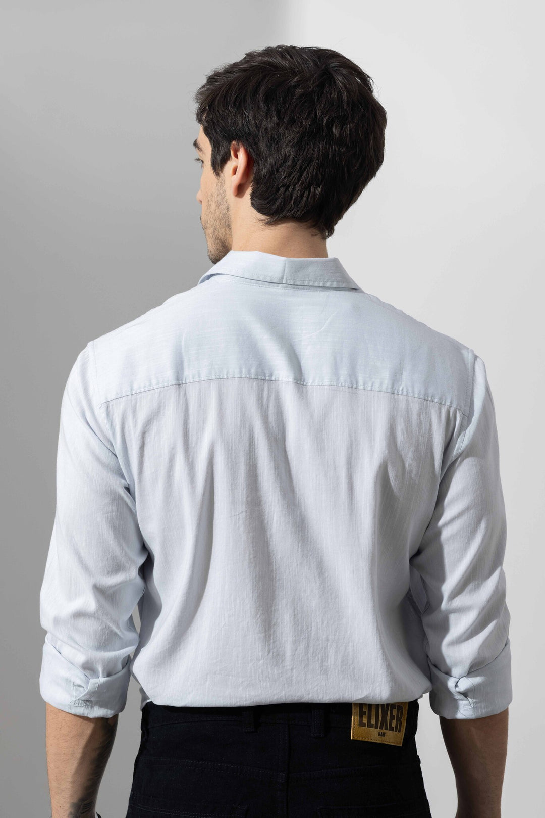 Sky Blue Linen Full Sleeve Shirt