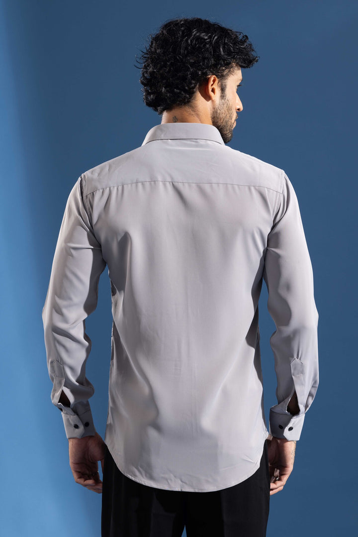 Grey shirt designed for a bold, premium statement look
