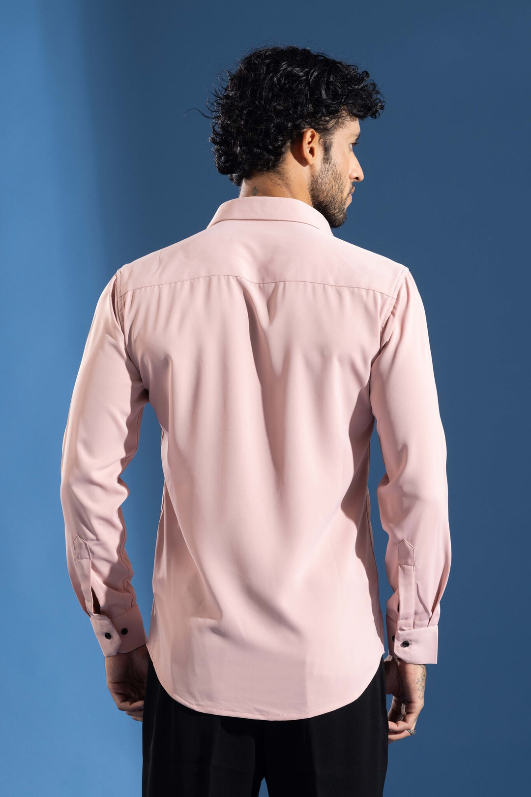 Pink Party Wear Shirt with Artistic Tree & leopard Print