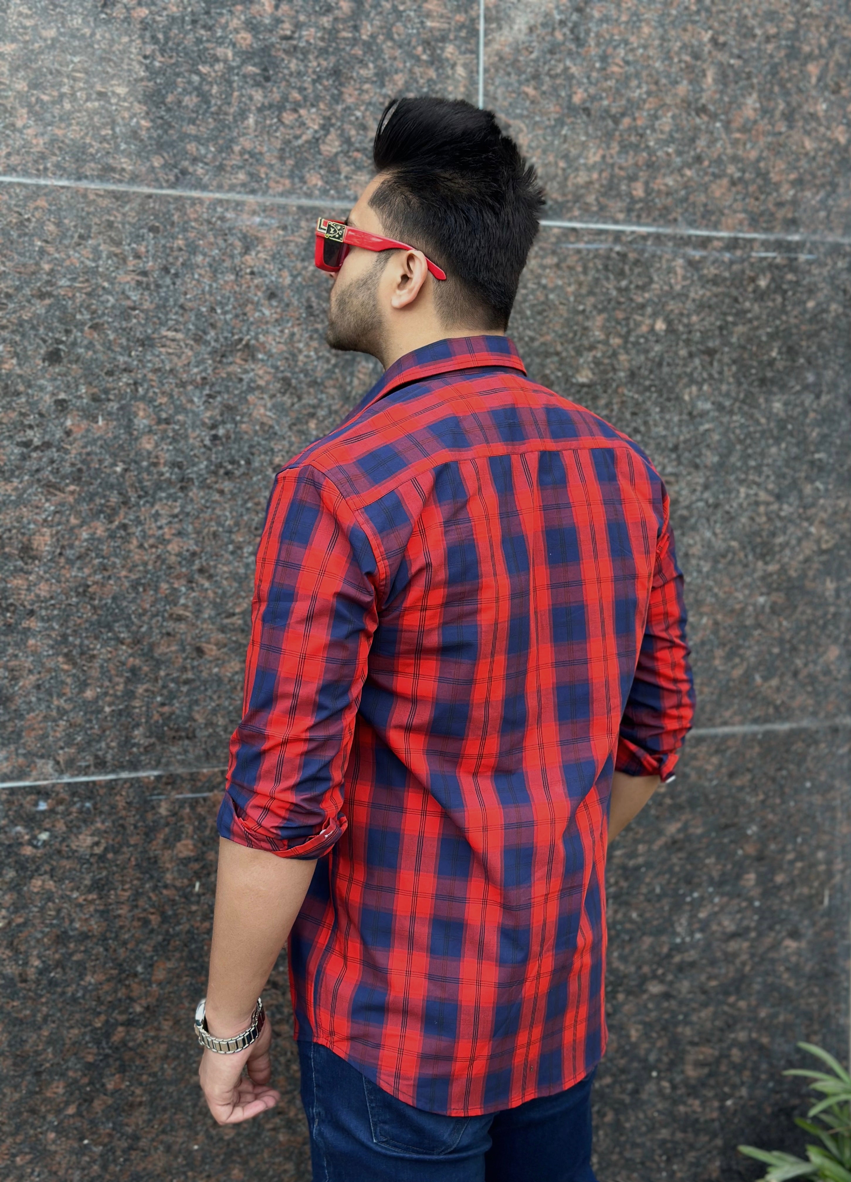 Red Check Double Pocket Shirt